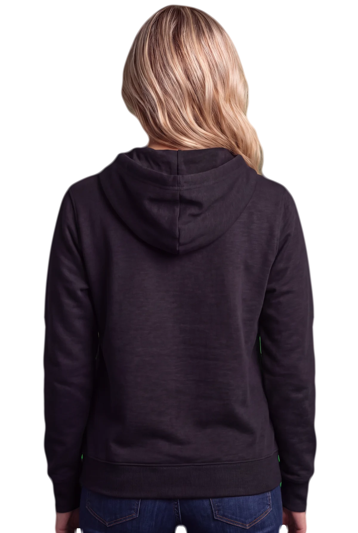 Winnie centre Hoodie, Black Chunk Chunk hoodie, mockup, back