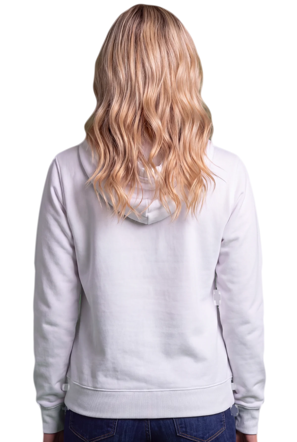 Winnie ring Hoodie, White Chunk Chunk hoodie, mockup, back