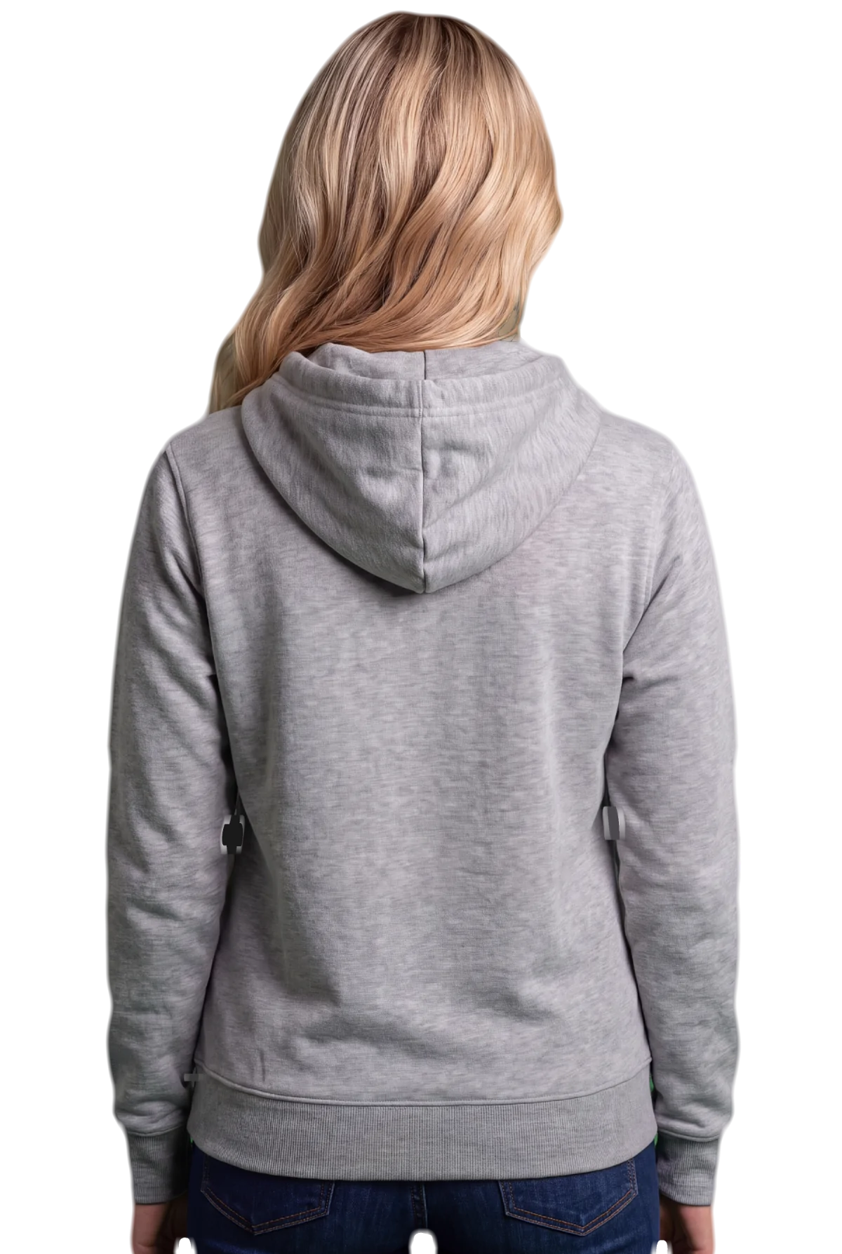 Fruit Fly Hoodie, Sport grey Chunk Chunk hoodie, mockup, back