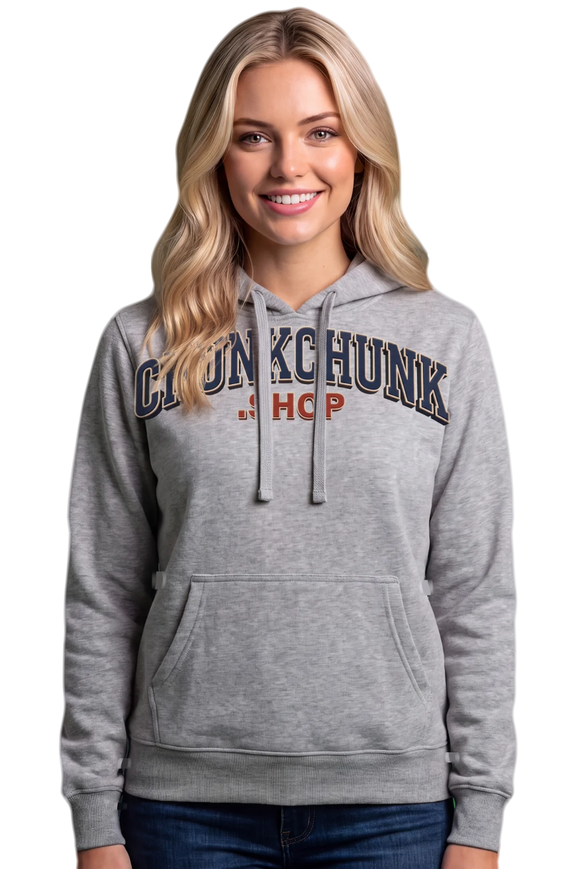 Varsity Hoodie, Sport grey Chunk Chunk hoodie, mockup