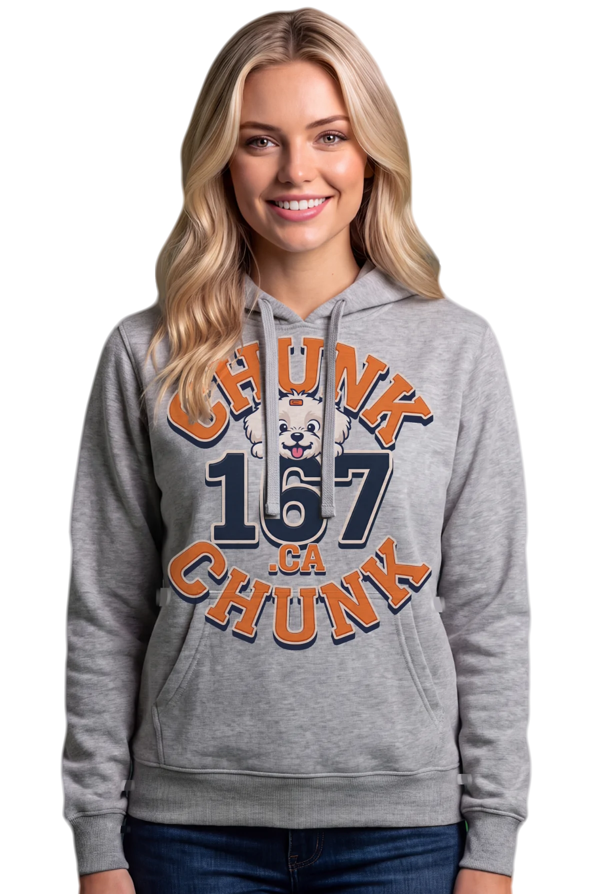 167 Hoodie, Sport grey Chunk Chunk hoodie, mockup