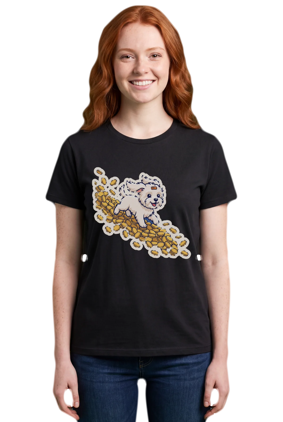 Avalanche, Black, worn Chunk Chunk shirt, mockup, front