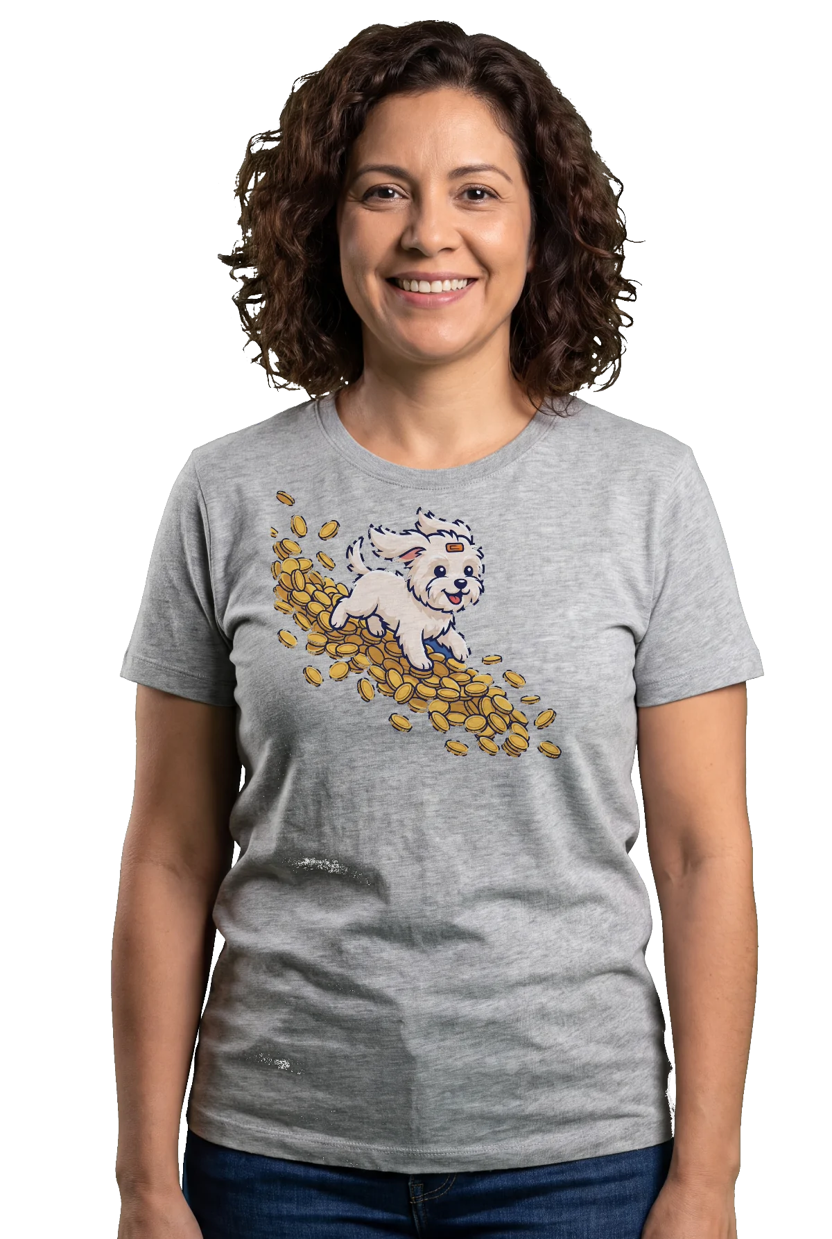 Avalanche, Heather grey, worn Chunk Chunk shirt, mockup