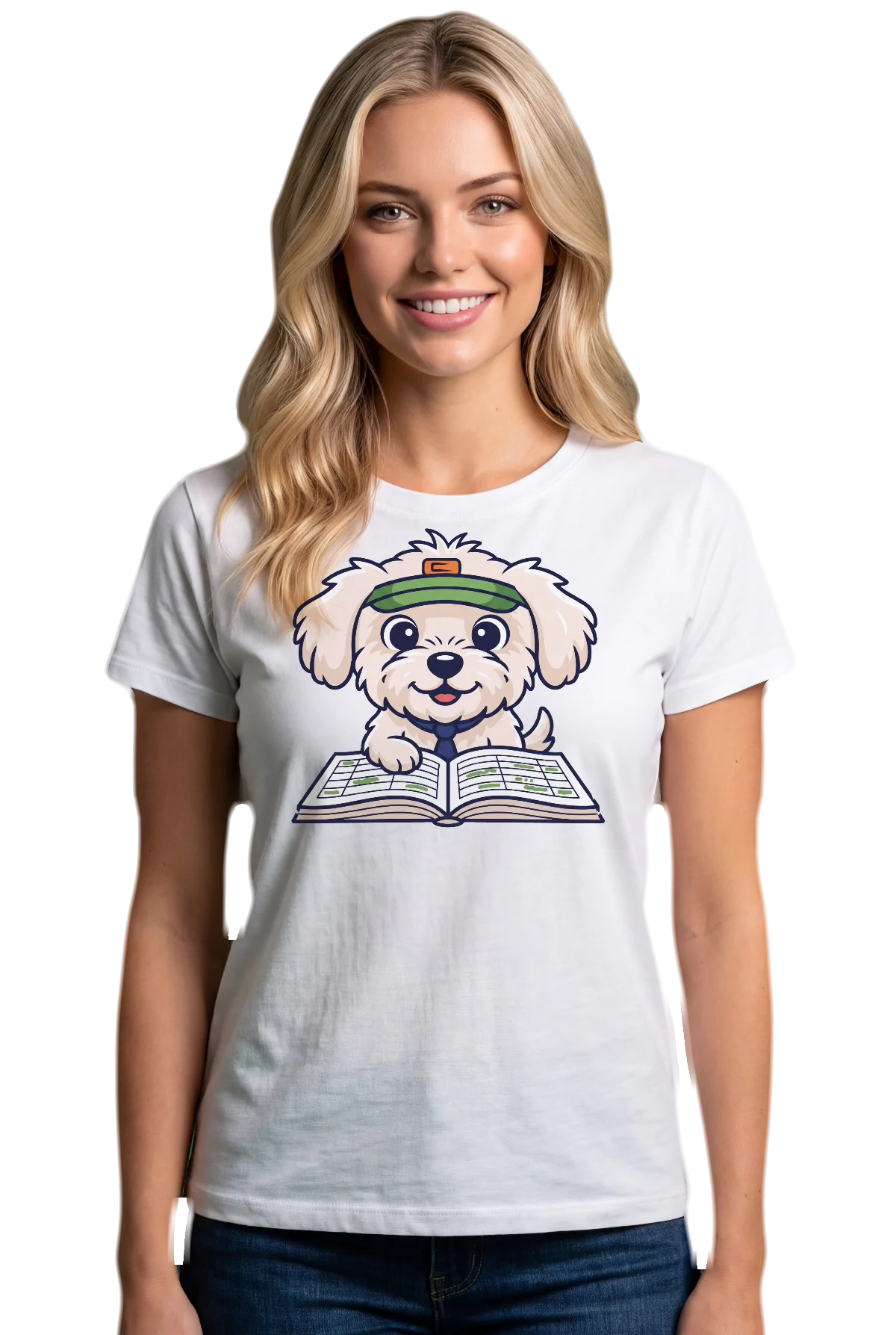 The banker, White, worn Chunk Chunk shirt, mockup, front