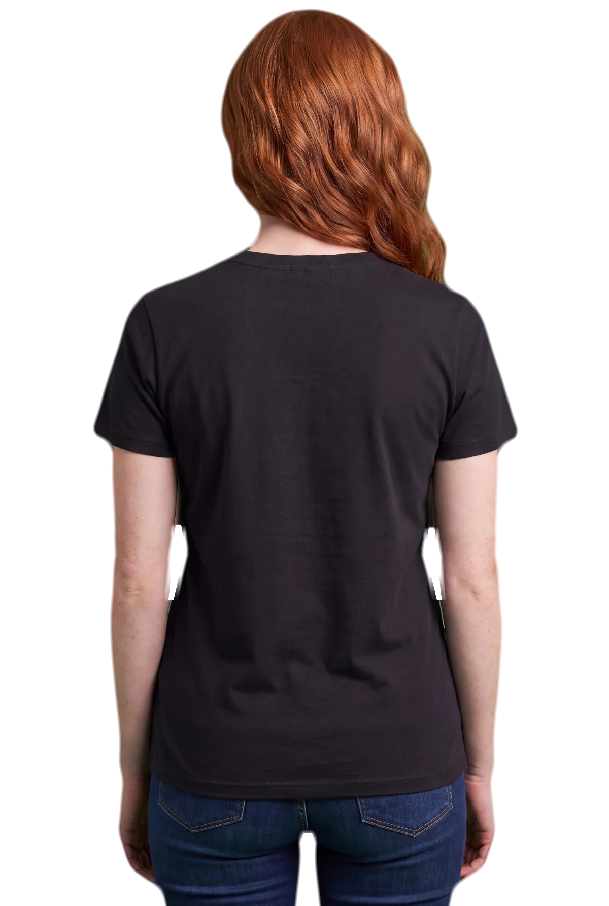 Haunted .ca, Black, worn Chunk Chunk shirt, mockup, back
