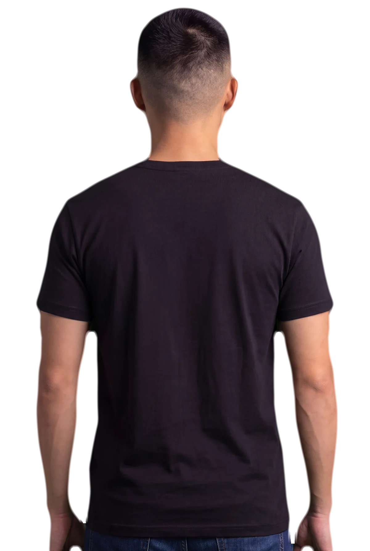 Cracked it, Black, worn Chunk Chunk shirt, mockup, back