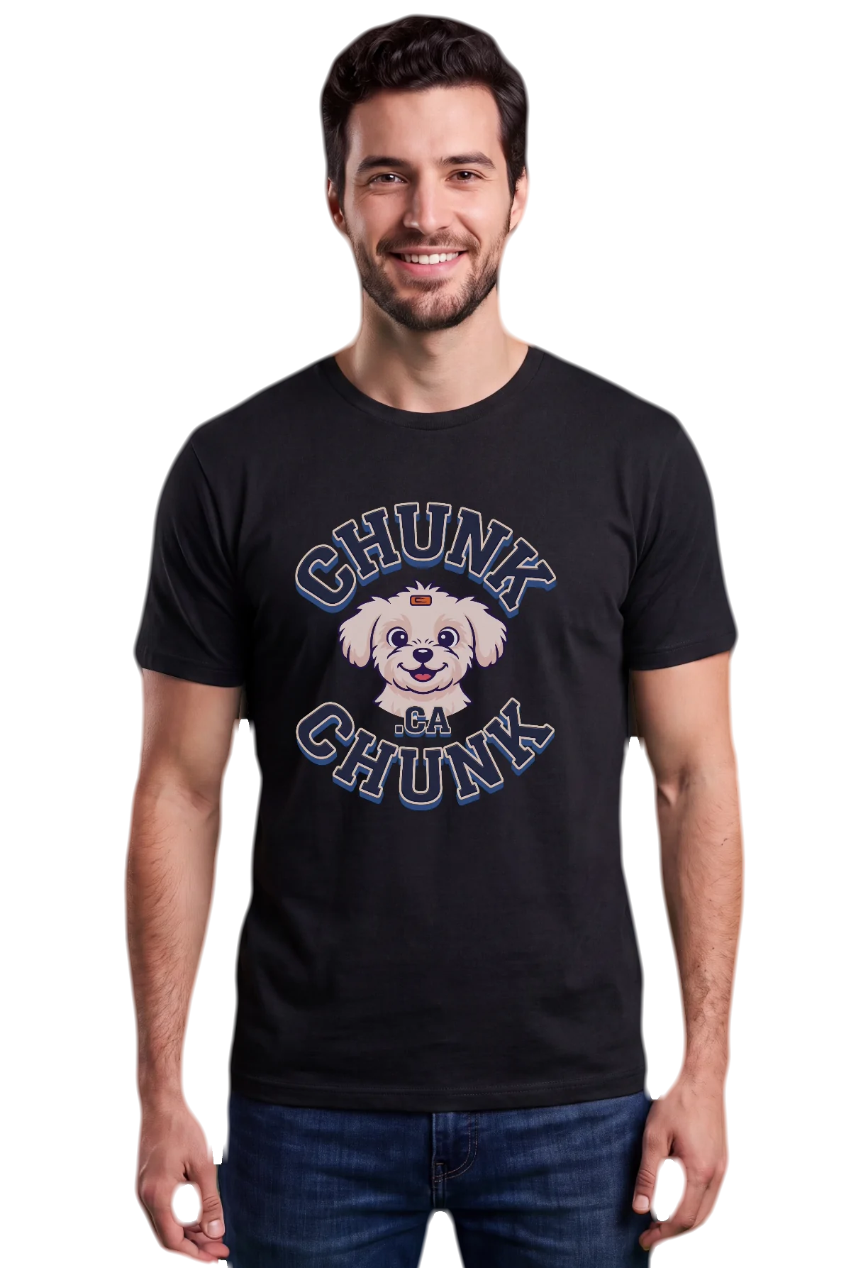Winnie ring, Black, worn Chunk Chunk shirt, mockup