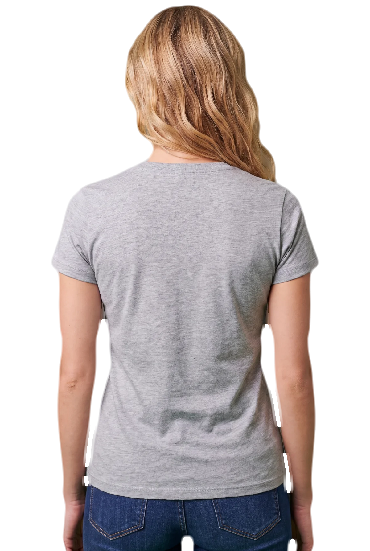 Paid in full, Heather grey, worn Chunk Chunk shirt, mockup, back