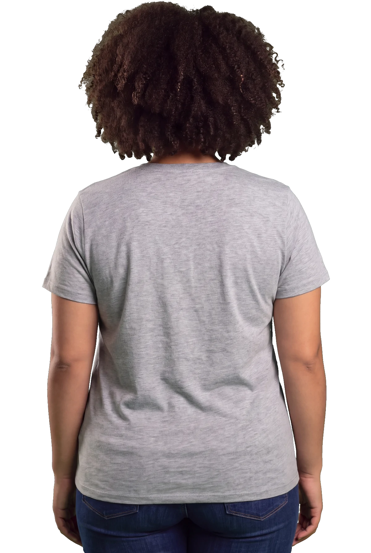 Bagged, Heather grey, worn Chunk Chunk shirt, mockup, back