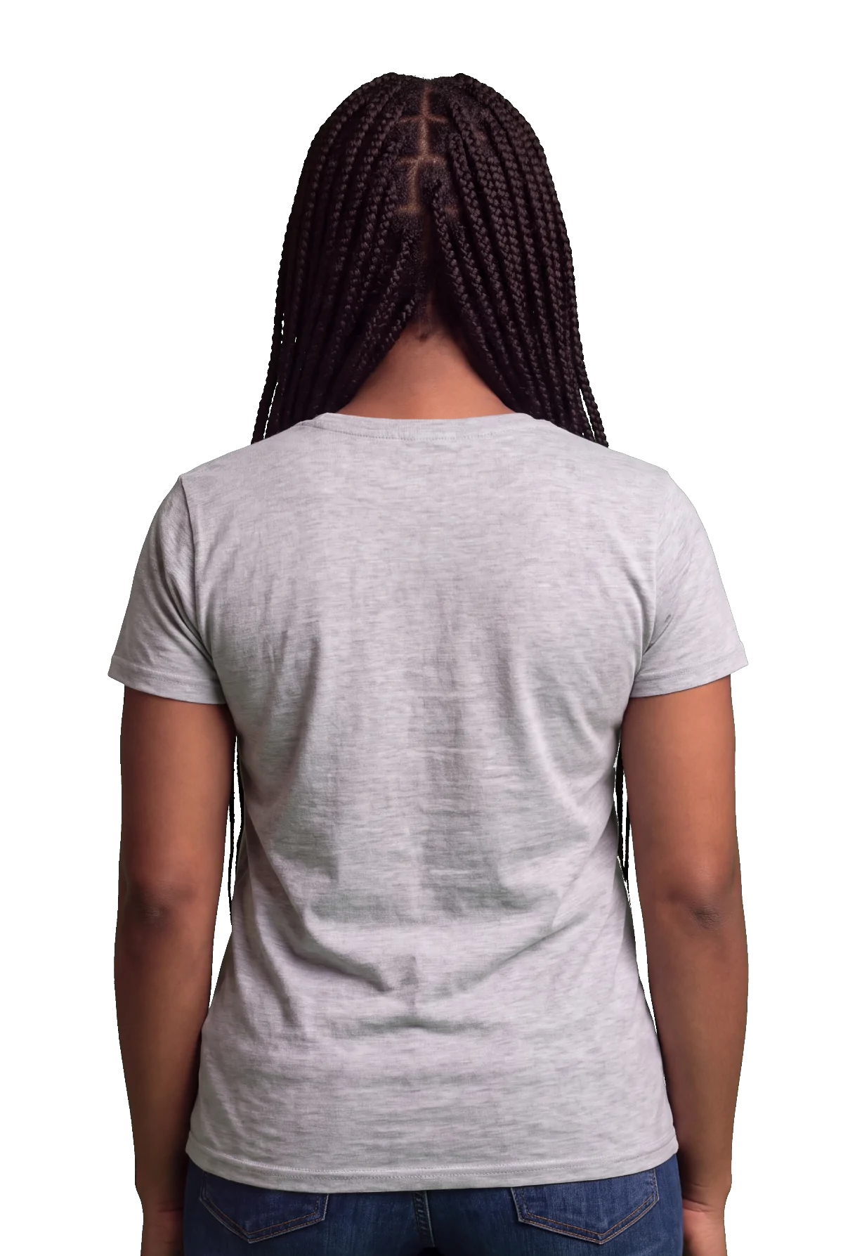 Chunk it, Heather grey, worn Chunk Chunk shirt, mockup, back