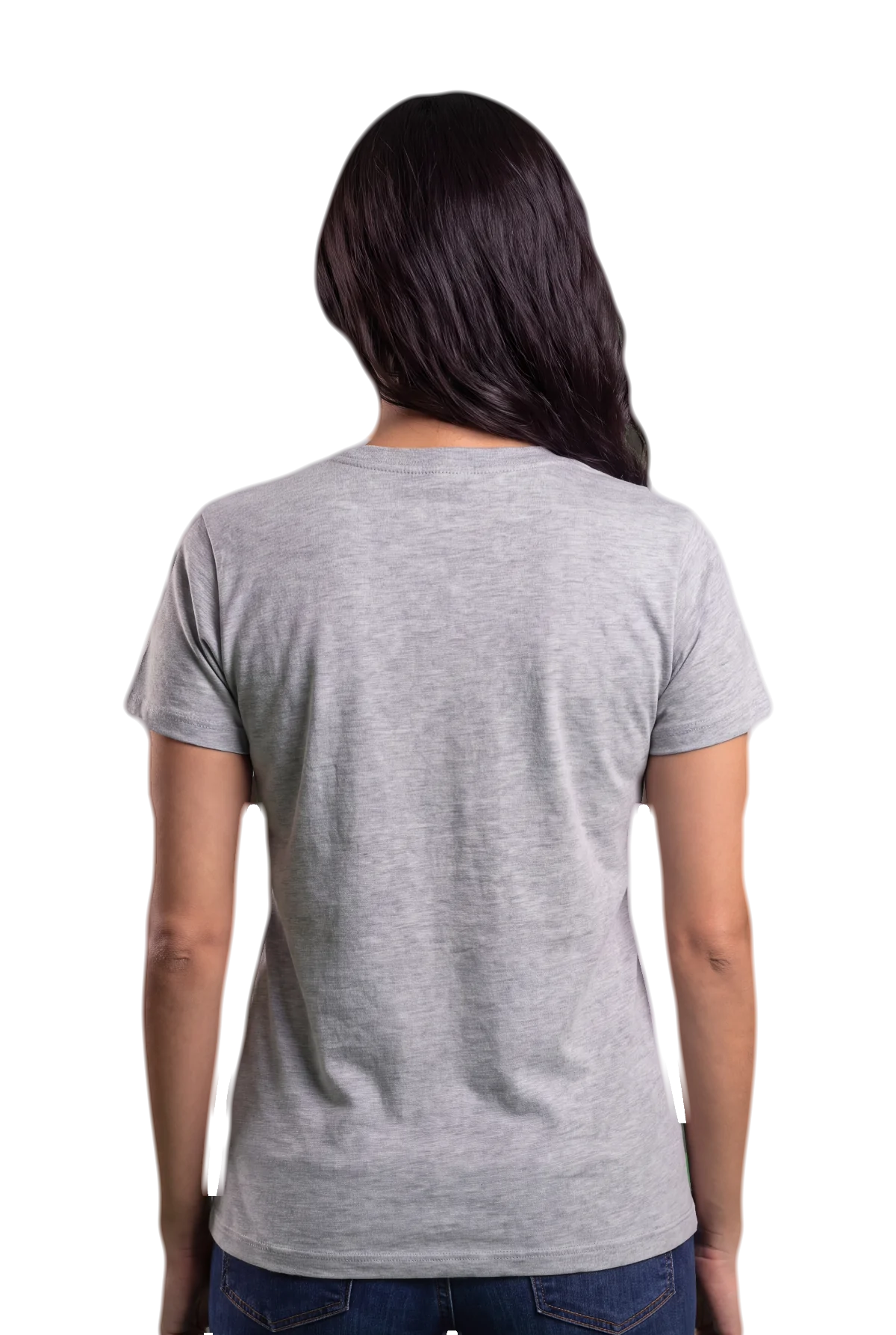Snapped, Heather grey, worn Chunk Chunk shirt, mockup, back