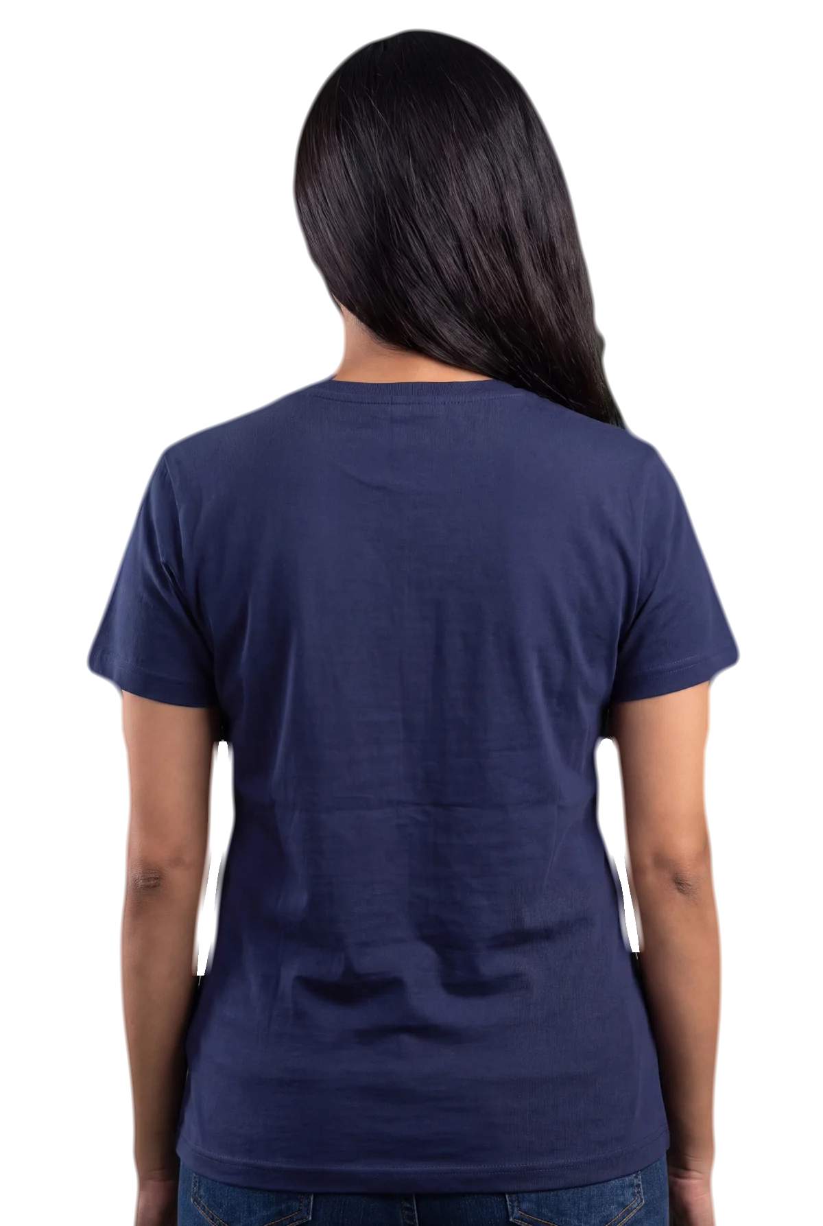 The merch pile, Navy, worn Chunk Chunk shirt, mockup, back