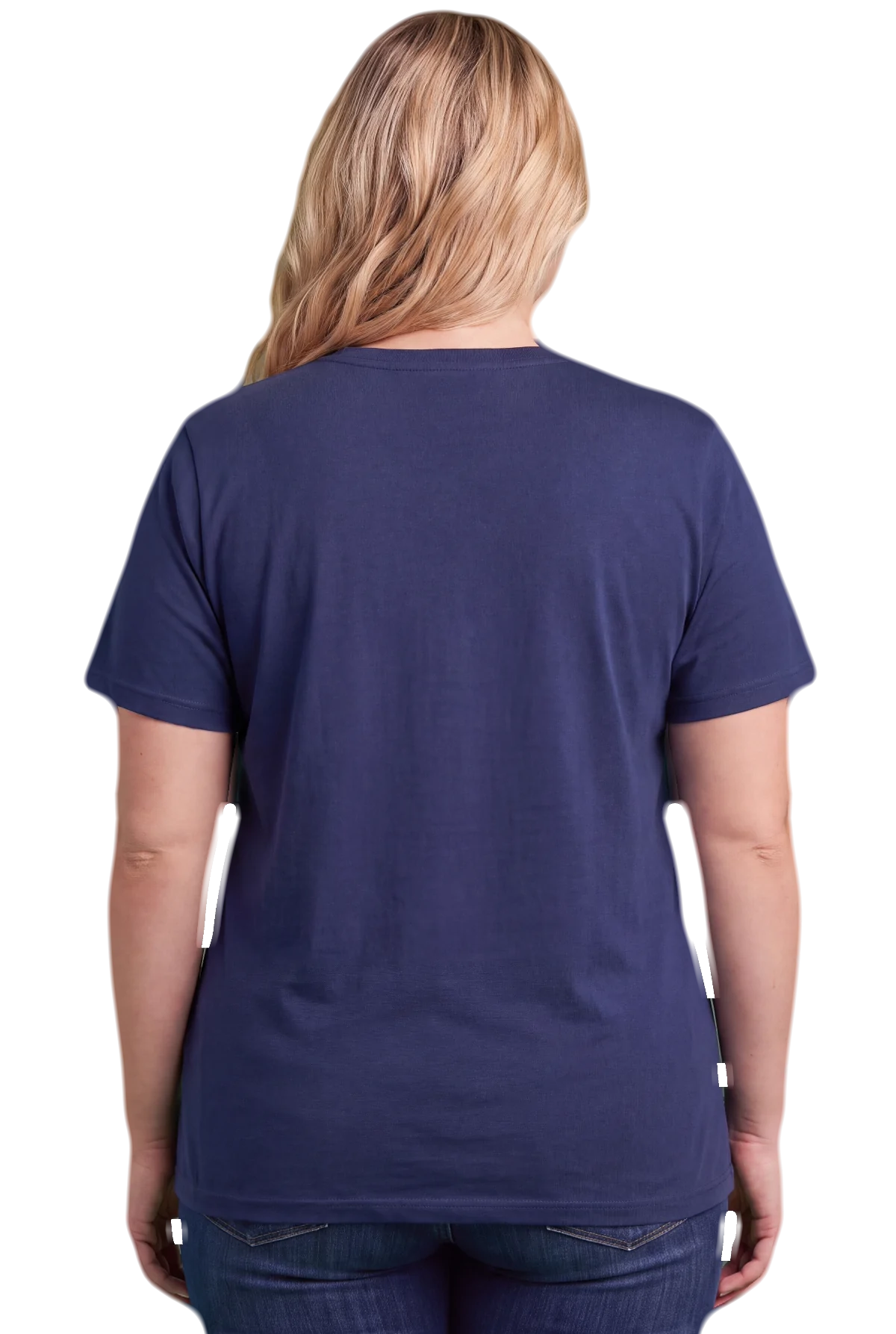 Chunk Chunk tee, Navy, worn Chunk Chunk shirt, mockup, back