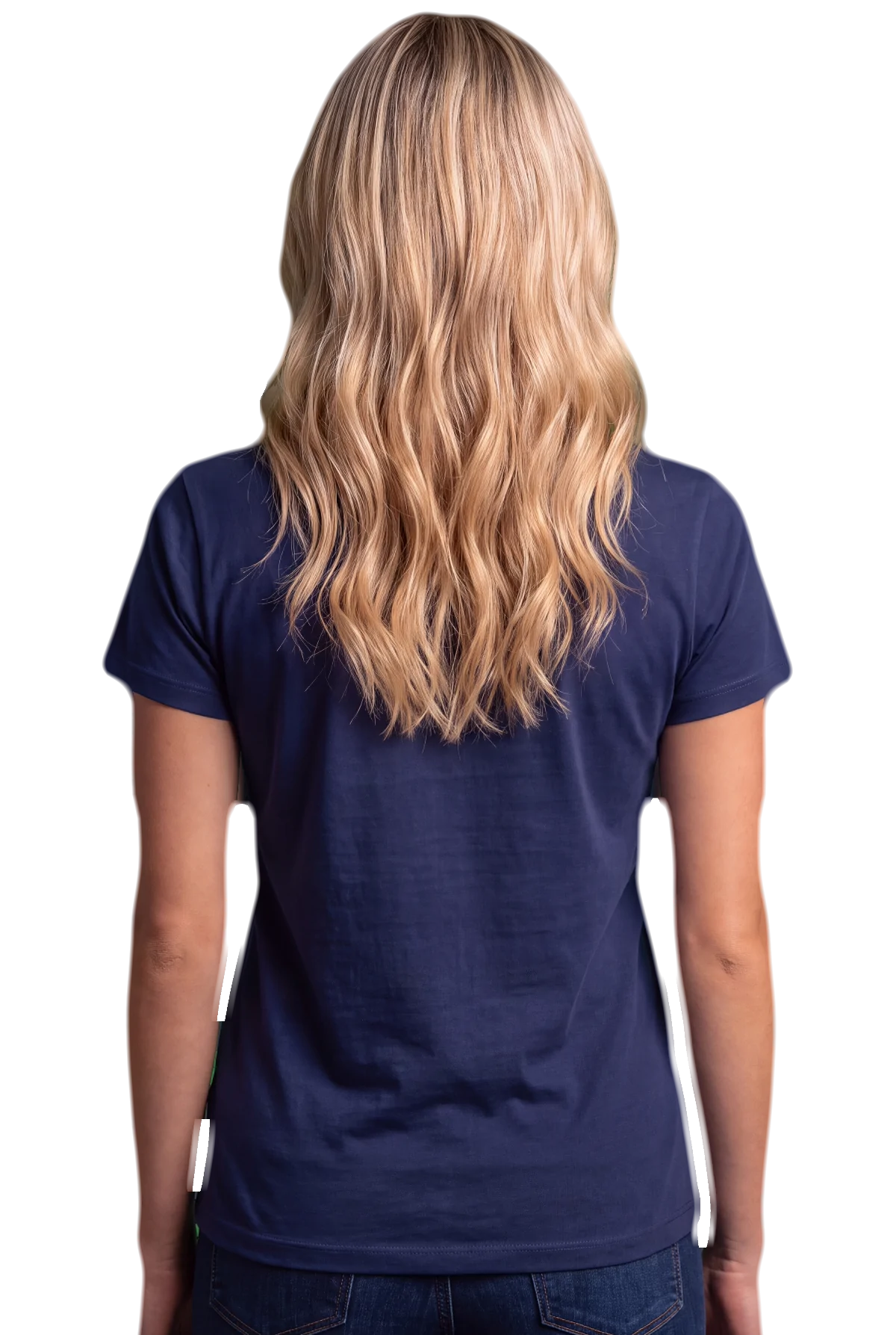 Cut it up, Navy, worn Chunk Chunk shirt, mockup, back