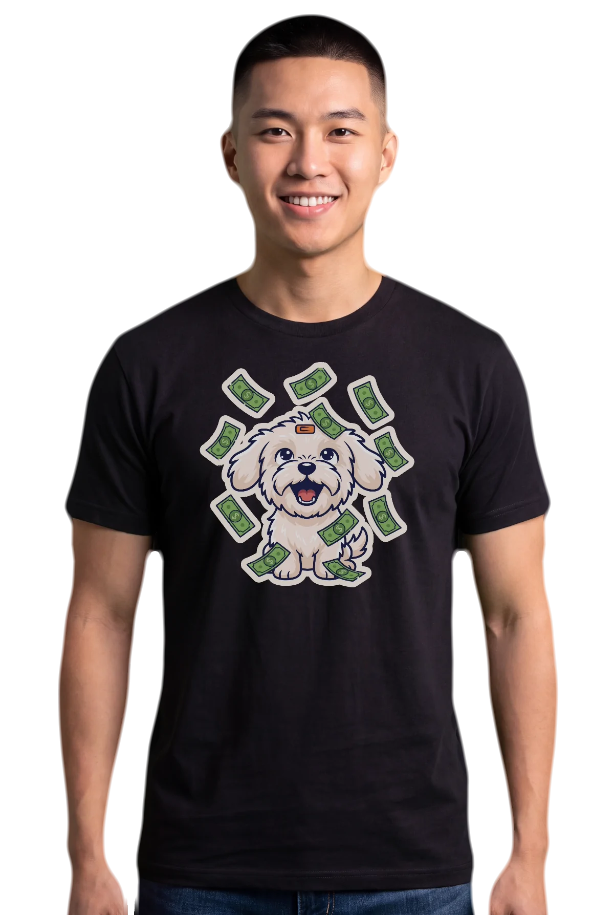 Payday, Black, worn Chunk Chunk shirt, mockup, front