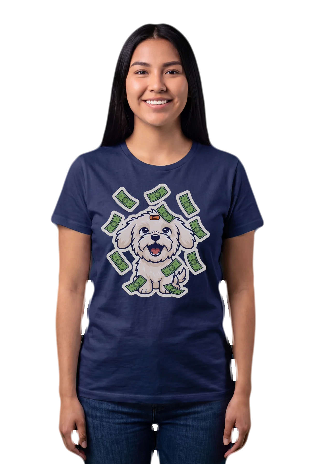 Payday, Navy, worn Chunk Chunk shirt, mockup
