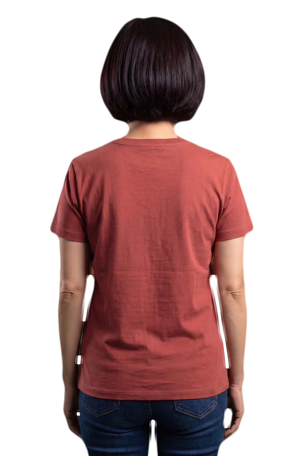 Paid in full, Red, worn Chunk Chunk shirt, mockup, back