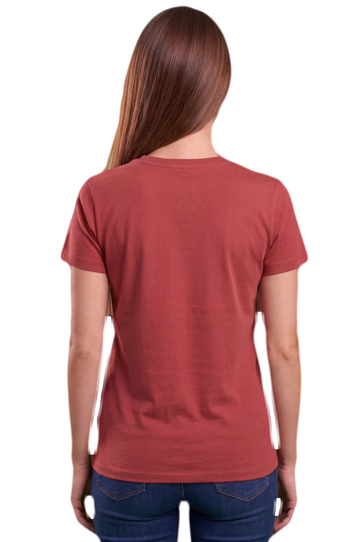 Cracked it, Red, worn Chunk Chunk shirt, mockup, back
