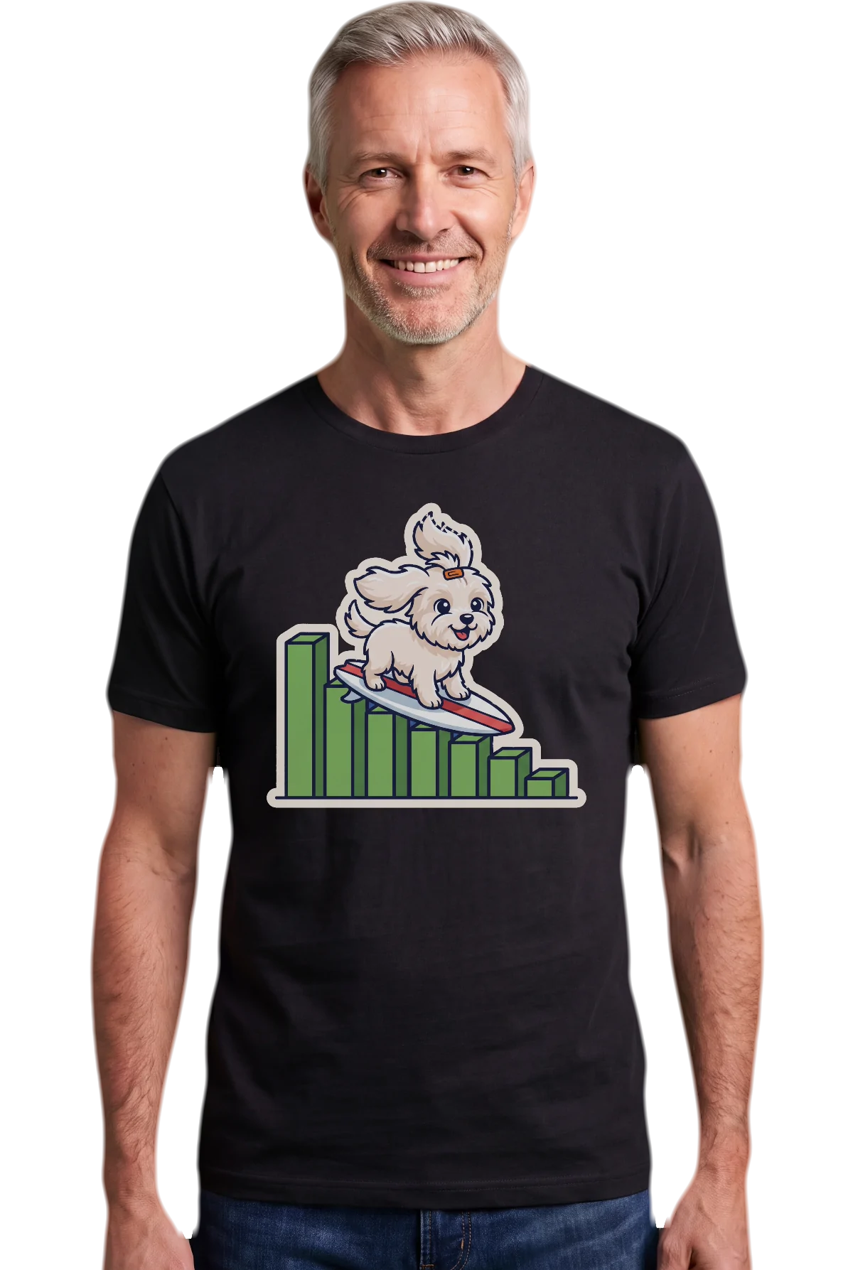 Riding it down, Black, worn Chunk Chunk shirt, mockup, front