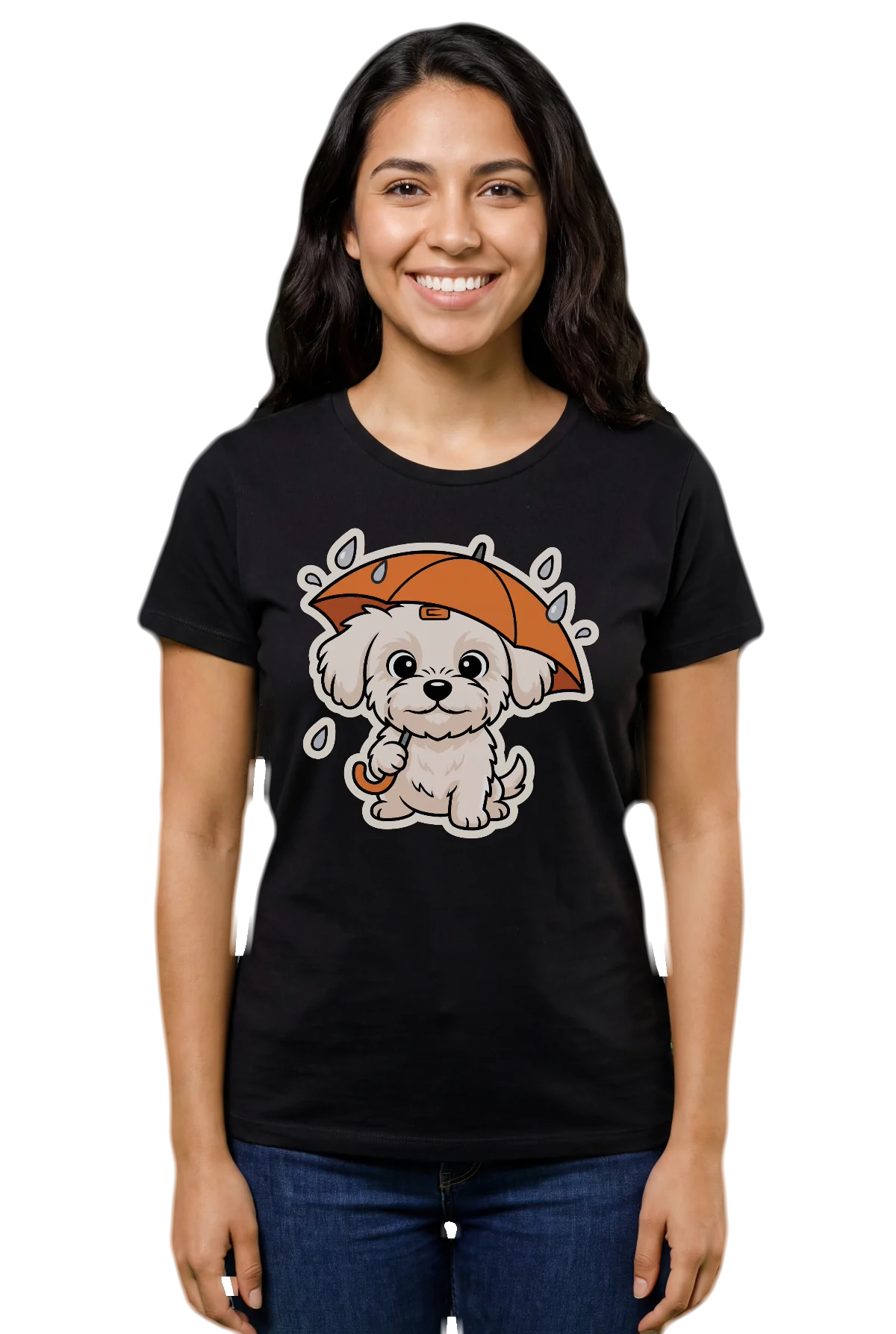 Dry underneath, Black, worn Chunk Chunk shirt, mockup