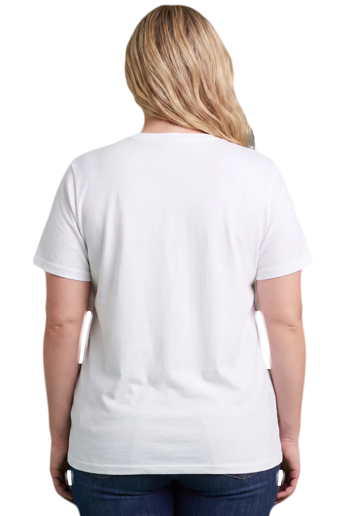 Liftoff, White, worn Chunk Chunk shirt, mockup, back