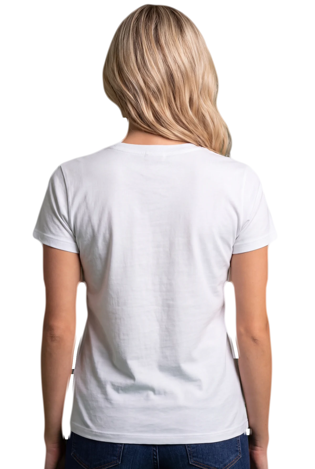 Bagged, White, worn Chunk Chunk shirt, mockup, back