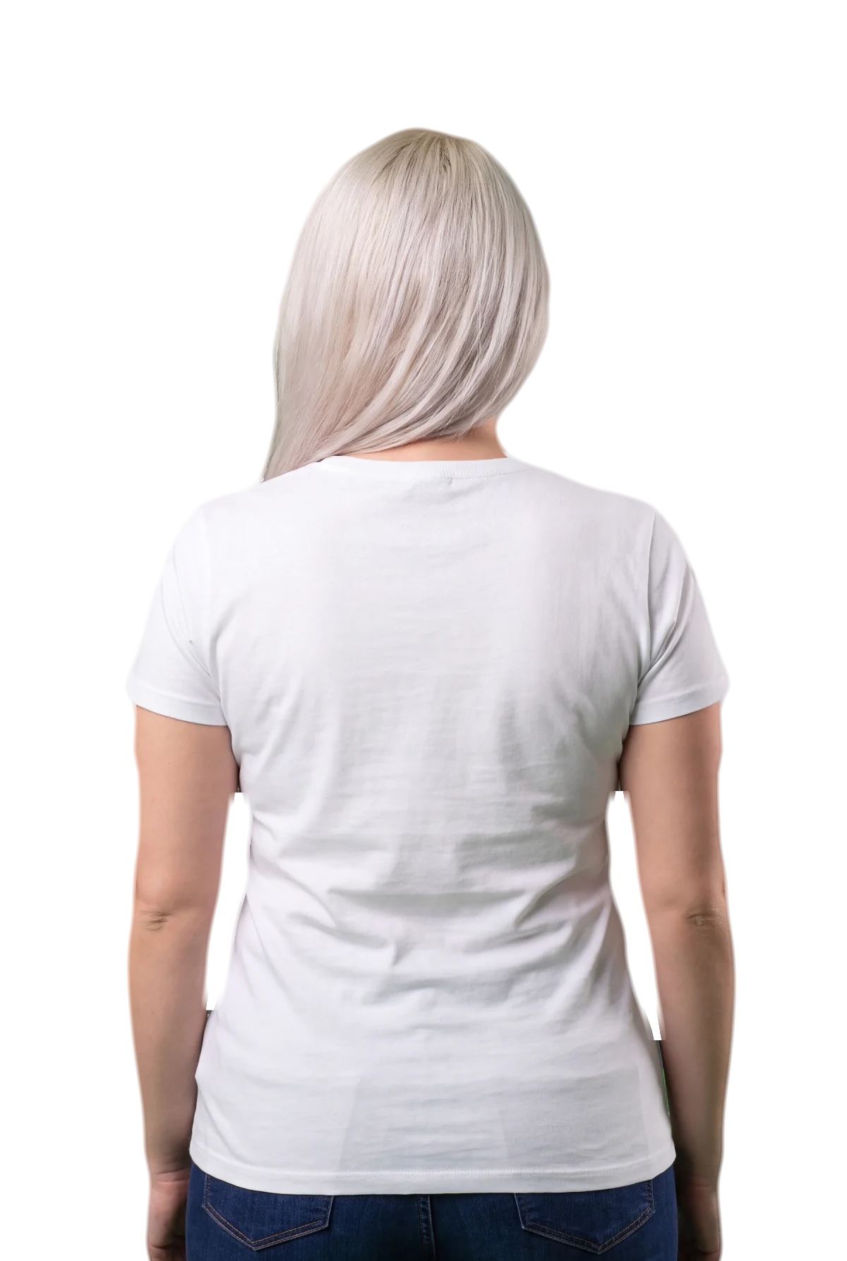 Snapped, White, worn Chunk Chunk shirt, mockup, back