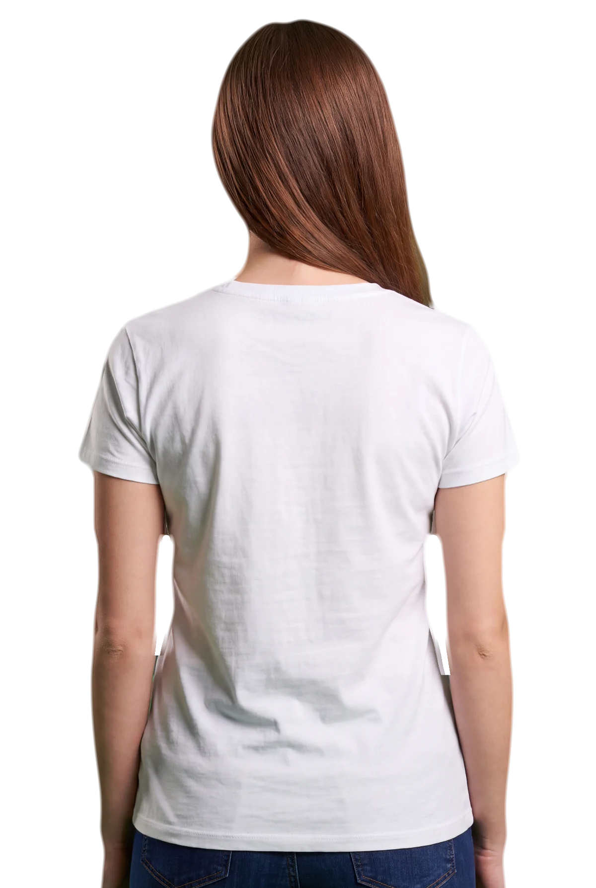Cracked it, White, worn Chunk Chunk shirt, mockup, back